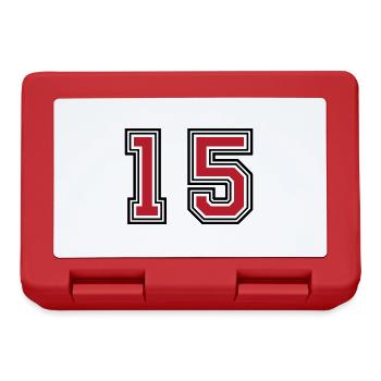 15 symboles numériques - Boîte à goûter - rouge - Devant