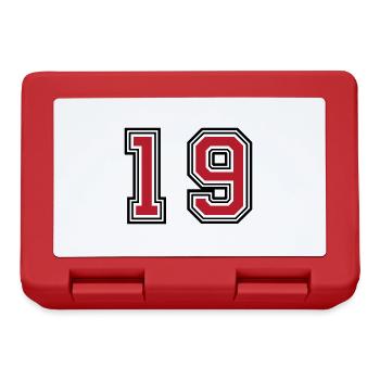 19 symboles numériques - Boîte à goûter - rouge - Devant