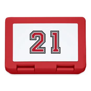 21 Symbole numérique - Boîte à goûter - rouge - Devant