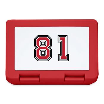 81 Symbole numérique - Boîte à goûter - rouge - Devant