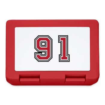 91 Number Symbol - Lunchbox - red - Front