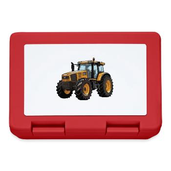 Traktor Farmer Symbol - Brotdose - Rot - Vorne