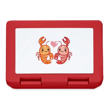 Homard Cancer Couple Amour Couple Amoureux - Boîte à goûter - rouge - Devant