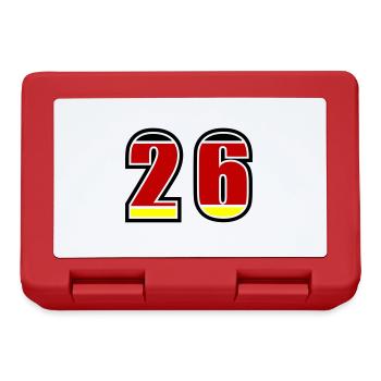 26 Nummer Deutschland Trikot - Brotdose - Rot - Vorne