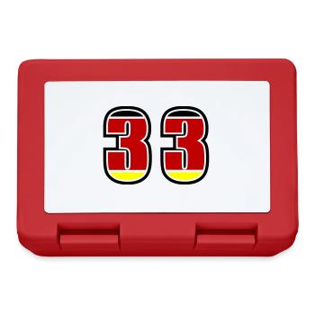33 Nummer Deutschland Trikot - Brotdose - Rot - Vorne