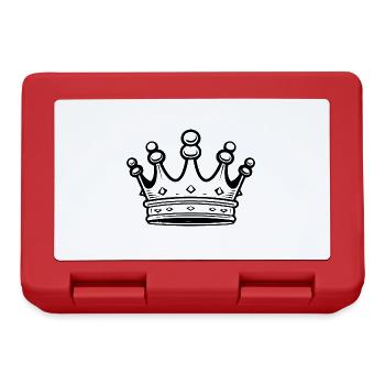 Krone Symbol Silhouette - Brotdose - Rot - Vorne