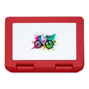 illustration,VTT,vélo de route,graffiti,coloré - Boîte à goûter - rouge - Devant