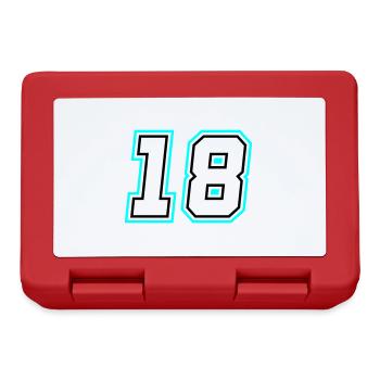 18 Zahl symbol - Brotdose - Rot - Vorne