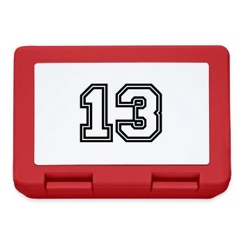 13 Number symbol - Lunchbox - red - Front