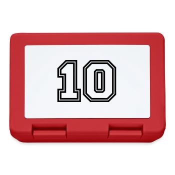 10 Zahl symbol - Brotdose - Rot - Vorne