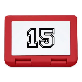 Symbole de 15 chiffres - Boîte à goûter - rouge - Devant