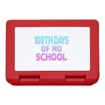100e jours sans école - Boîte à goûter - rouge - Devant