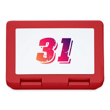 31 Symbole numérique - Boîte à goûter - rouge - Devant