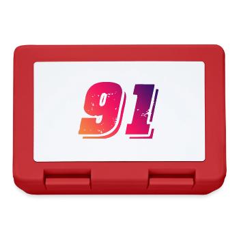 91 Number Symbol - Lunchbox - red - Front