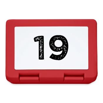 19 Zahl Trikot - Brotdose - Rot - Vorne
