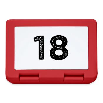 18 Zahl Trikot - Brotdose - Rot - Vorne