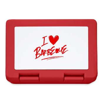 Ich liebe Barbeque - Brotdose - Rot - Vorne