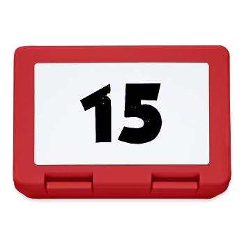 15 Zahl - Brotdose - Rot - Vorne