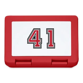 41 Zahl symbol - Brotdose - Rot - Vorne