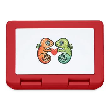 Couple Caméléon Amour Couple Amoureux - Boîte à goûter - rouge - Devant