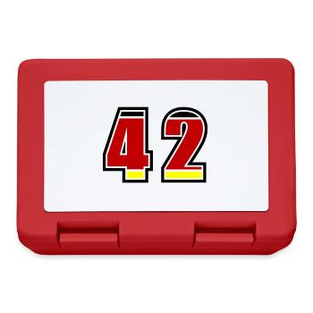 42 Number Germany Jersey - Lunchbox - red - Front