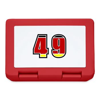 49 Number Germany Jersey - Lunchbox - red - Front