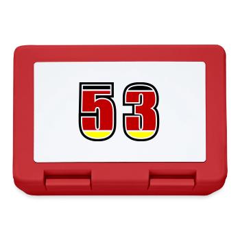 53 Number Germany Jersey - Lunchbox - red - Front