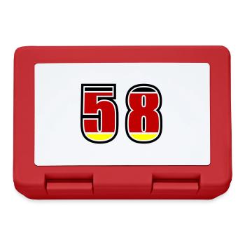 58 Number Germany Jersey - Lunchbox - red - Front
