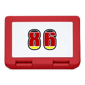 86 Nummer Deutschland Trikot - Brotdose - Rot - Vorne