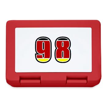 98 Number Germany Jersey - Lunchbox - red - Front