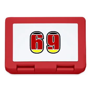 69 Nummer Deutschland Trikot - Brotdose - Rot - Vorne