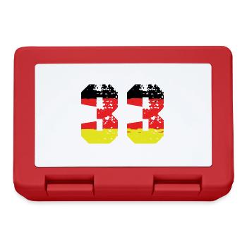 33 Number Germany Jersey - Lunchbox - red - Front