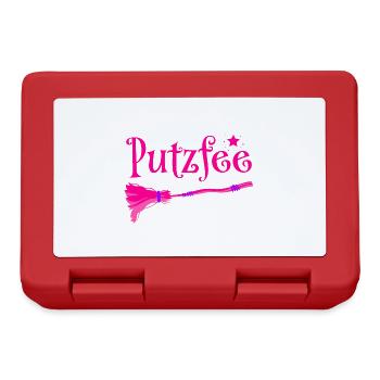 Putzfee Lustiger Spruch Putzfrau Haushalt Geschenk - Brotdose - Rot - Vorne