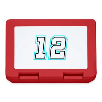 12 Zahl symbol - Brotdose - Rot - Vorne