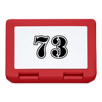 73 Zahl Symbol - Brotdose - Rot - Vorne