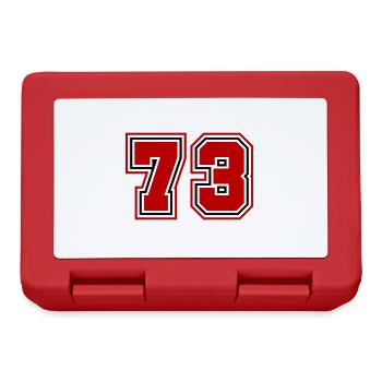 73 Zahl Symbol - Brotdose - Rot - Vorne