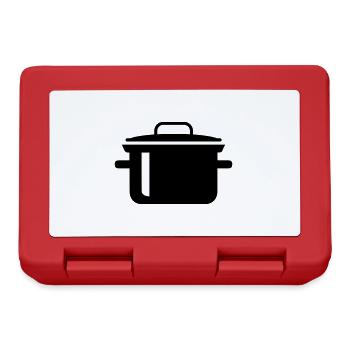 cooking pot symbol - Lunchbox - red - Front