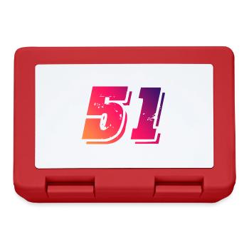 51 Zahl Symbol - Brotdose - Rot - Vorne