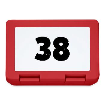38 Number - Lunchbox - red - Front