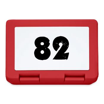 Numéro 82 - Boîte à goûter - rouge - Devant