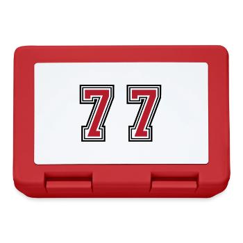 77 Number Symbol - Lunchbox - red - Front