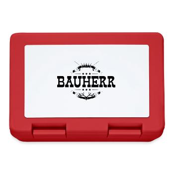 Bauherr Haus Bau - Brotdose - Rot - Vorne