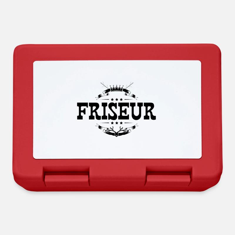 Friseur Beruf - Brotdose - Rot