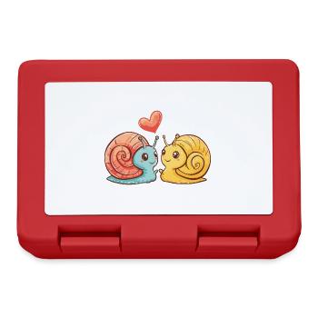 Couple d’escargots amoureux Animal Saint-Valentin - Boîte à goûter - rouge - Devant