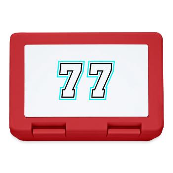 77 Number Symbol - Lunchbox - red - Front