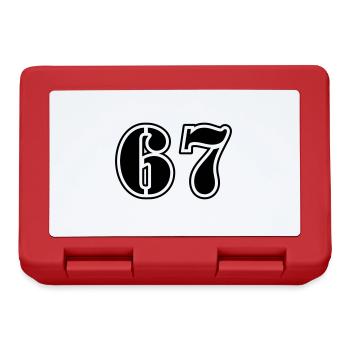 67 number symbol - Lunchbox - red - Front