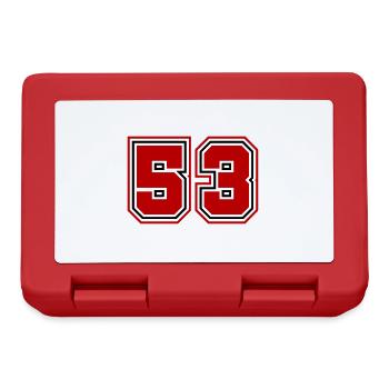 53 Zahl Symbol - Brotdose - Rot - Vorne