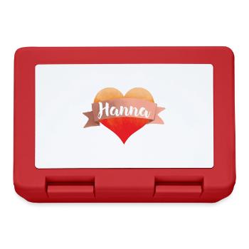 Hanna Herz Liebe Freundin Valentin Valentinstag - Brotdose - Rot - Vorne