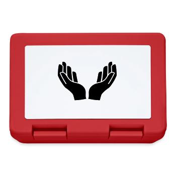 Icône d’icône de mains - Boîte à goûter - rouge - Devant