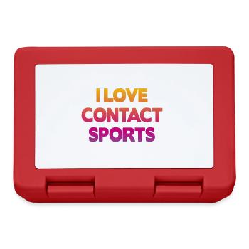 I love Contact Sports Football - Lunchbox - red - Front